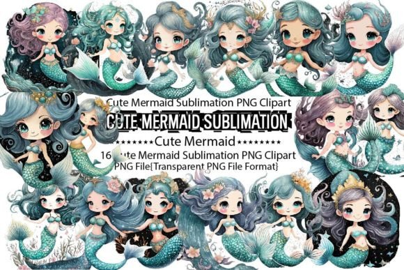 Download Cute Mermaid Sublimation Bundle - Premium Resources