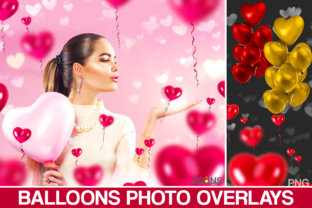 Download 40 Heart Balloons Photo Overlays - Overlay Collection