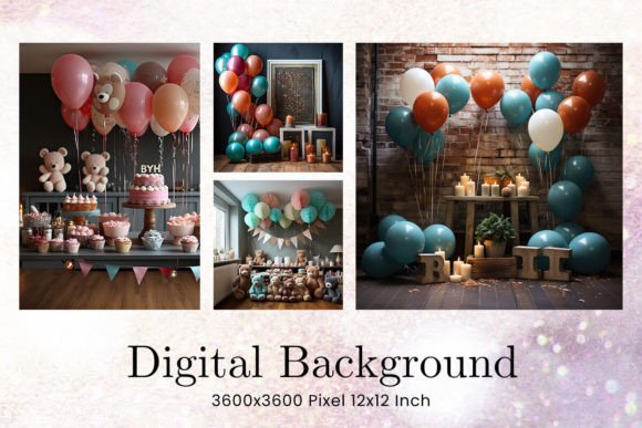 Download Balloon Party Studio Backdrop Overlays - Overlay Collection