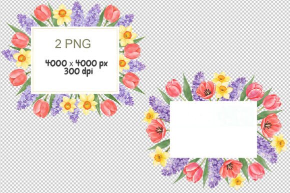 Download Vibrant Watercolor Frame PNG, Flowers - Watercolor frame png Collection