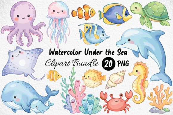 Download Watercolor Under the Sea Clipart - Under the sea clipart Collection