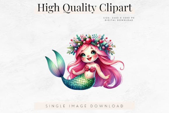 Download Festive Mermaid Clipart - Premium Resources